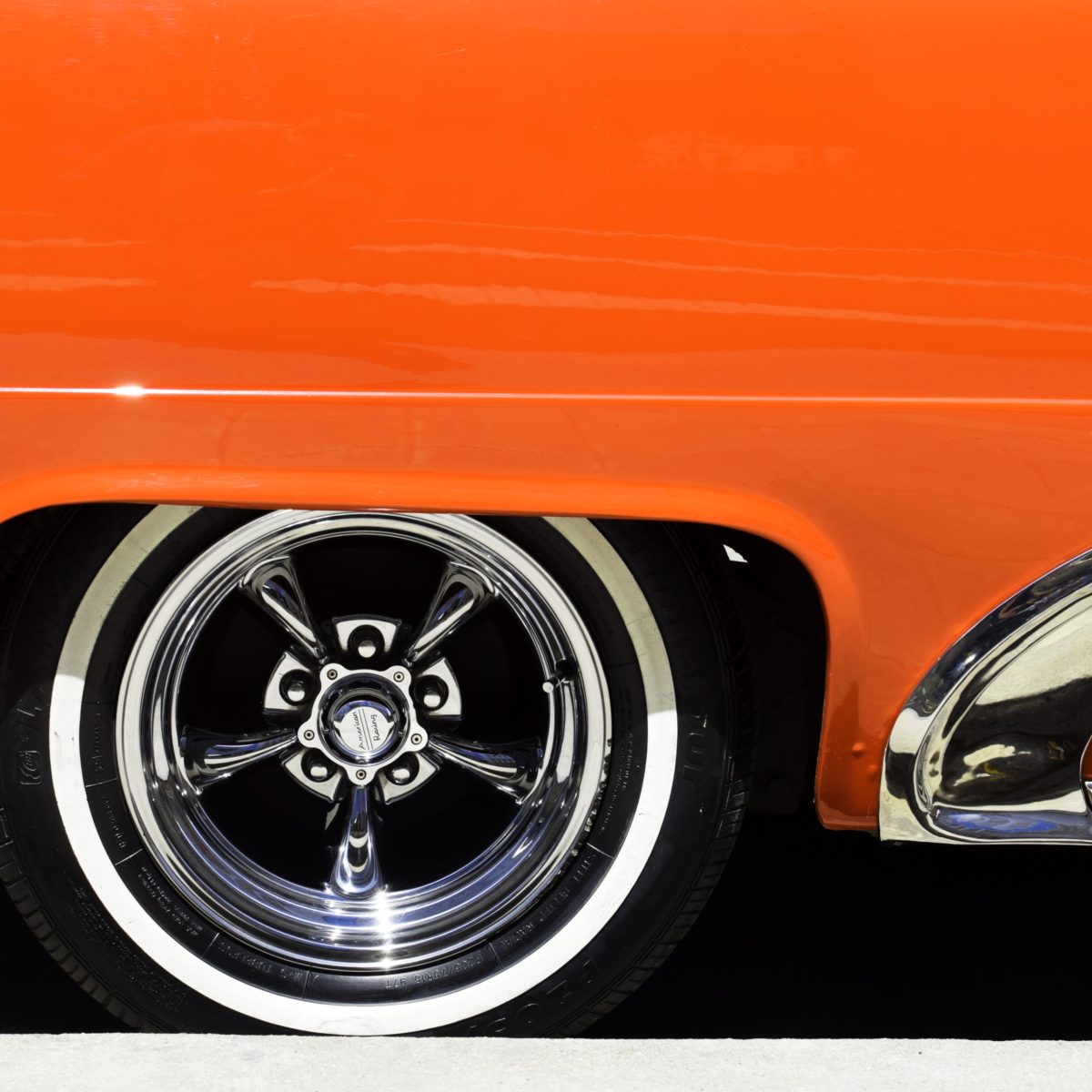 orange sports classic car